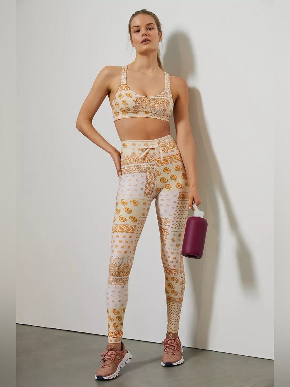 Anthropologie The Upside Carmen Bandana Leggings & Sports Bra Set